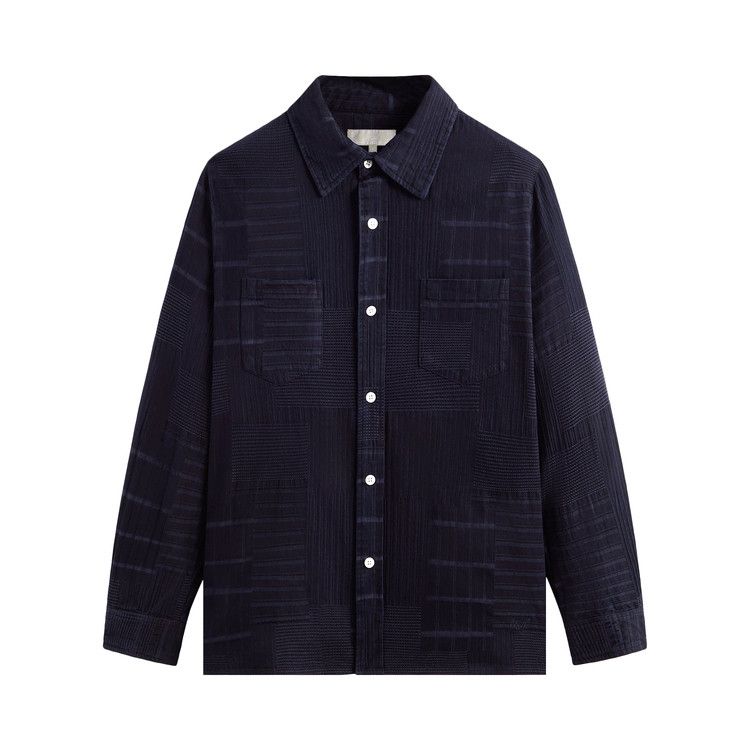 

Топ Kith Overdyed Patchwork Jaydin Buttondown, Ink