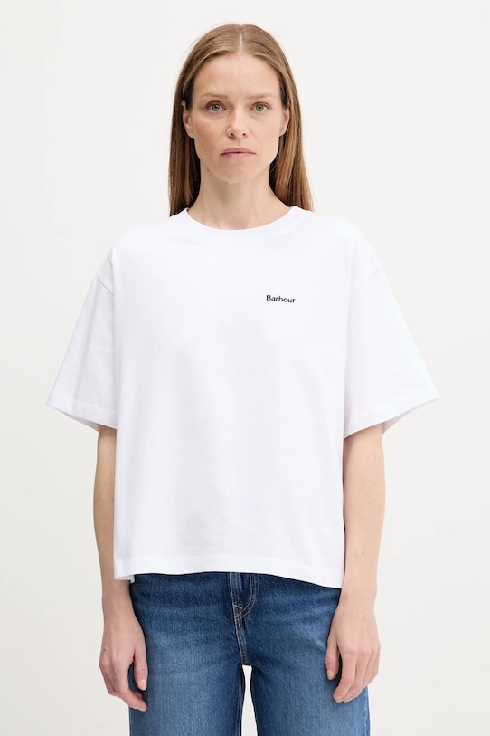 

Хлопковая футболка JEMA Barbour, белый
