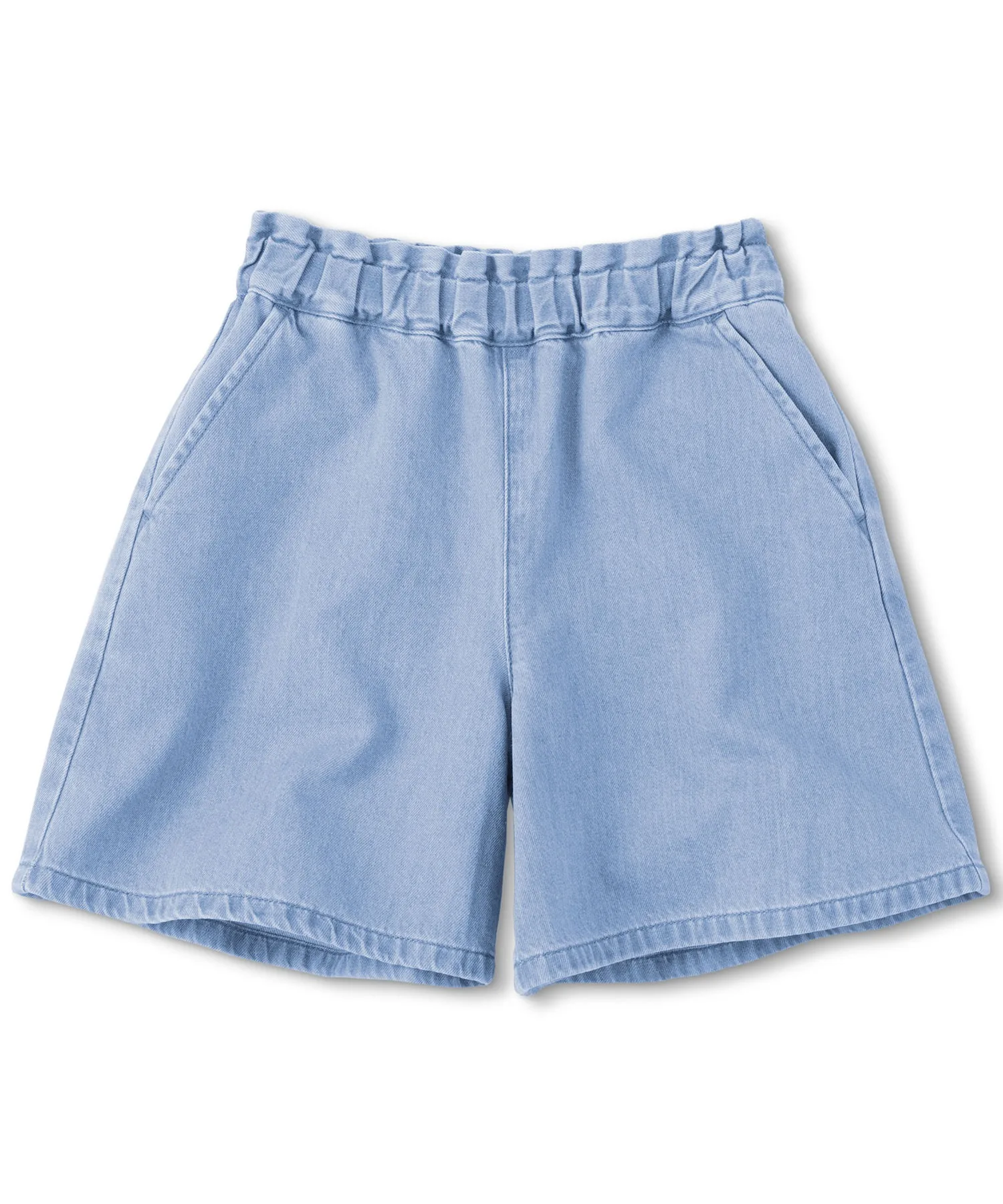 Детские джинсовые шорты из органического хлопка Light Ons Denim Culottes Muji светло-голубые