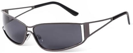 

Ретро металлические прямоугольные солнцезащитные очки для женщин и мужчин, футуристические солнцезащитные очки в узкой оправе, женские солнцезащитные очки UV400 MTZJH, C1