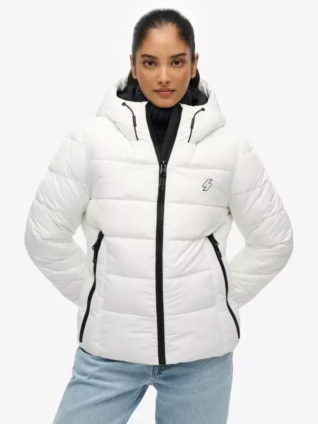 Пуховая куртка Spirit Sports с капюшоном, Optic Superdry — фото 4