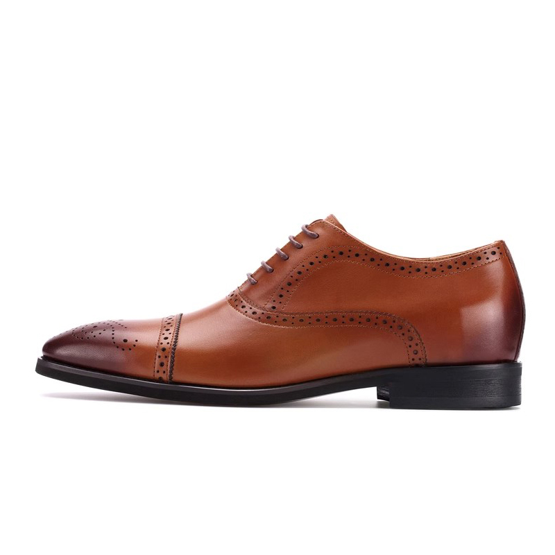 

Bansley Туфли унисекс на низком каблуке с потайной платформой коричневые, цвет Brown, Hidden Wedge