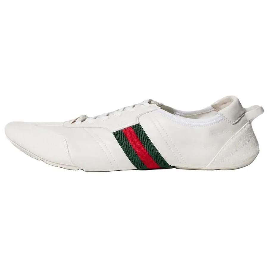 Кроссовки кожаные GUCCI белые