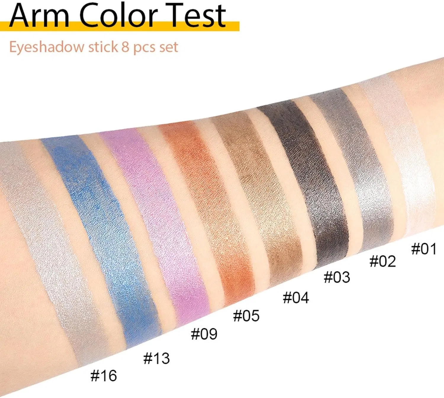 Набор теней для век Eyeshadow Pen 8 цветов, без бренда, 0.08 унции — фото 4