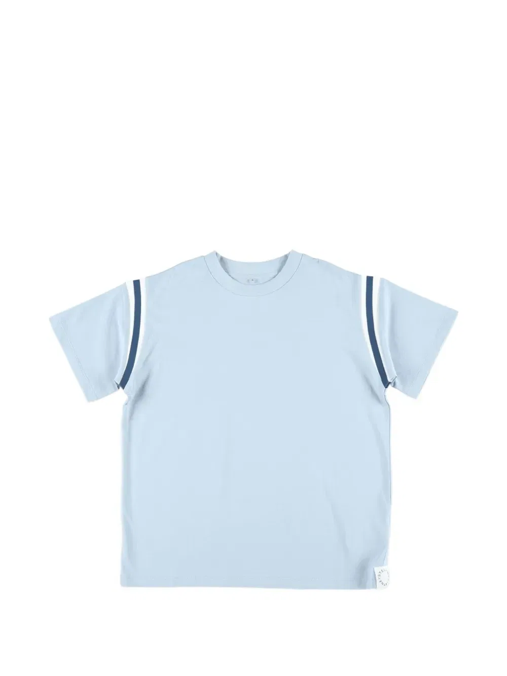 Футболка с отделкой в полоску Stella McCartney Kids, синий
