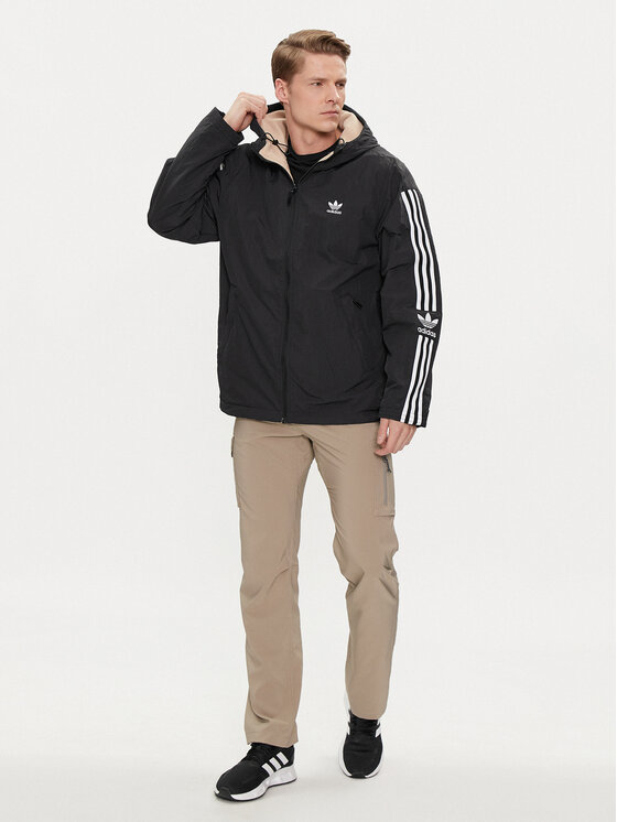 Демисезонная куртка regular fit Reversible Polar Fleece Jacket HL9186 Adidas, черный — фото 2