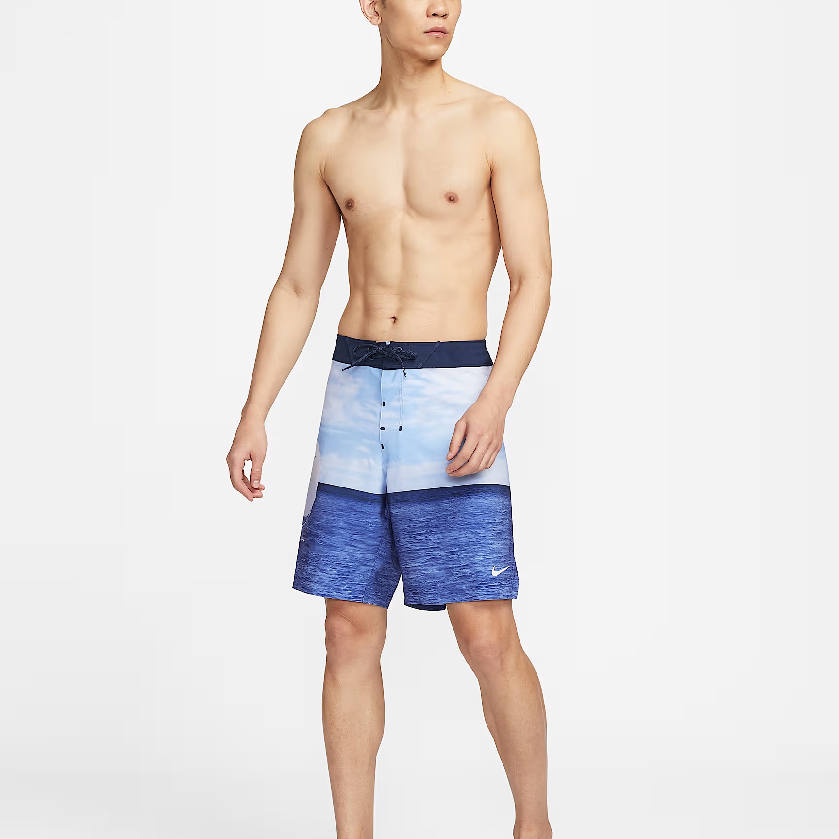 Мужские шорты для плавания Swim Fadeaway Sailboat 9' Nike, синий/темно-синий/белый — фото 3