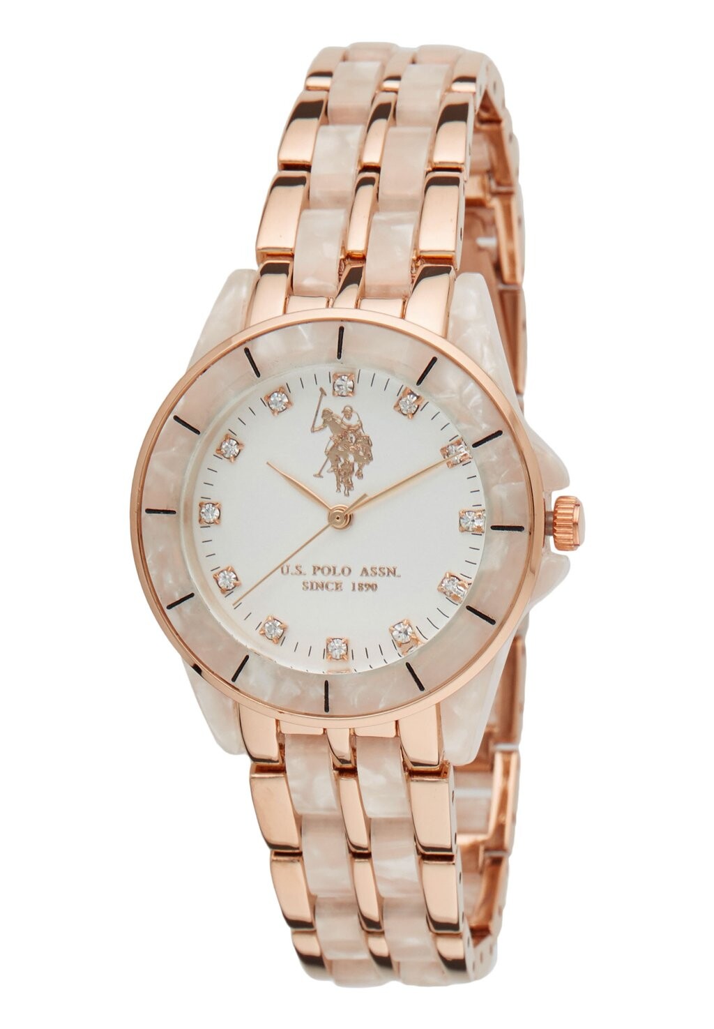 

Часы ISABEL U.S. Polo Assn., цвет rose gold white