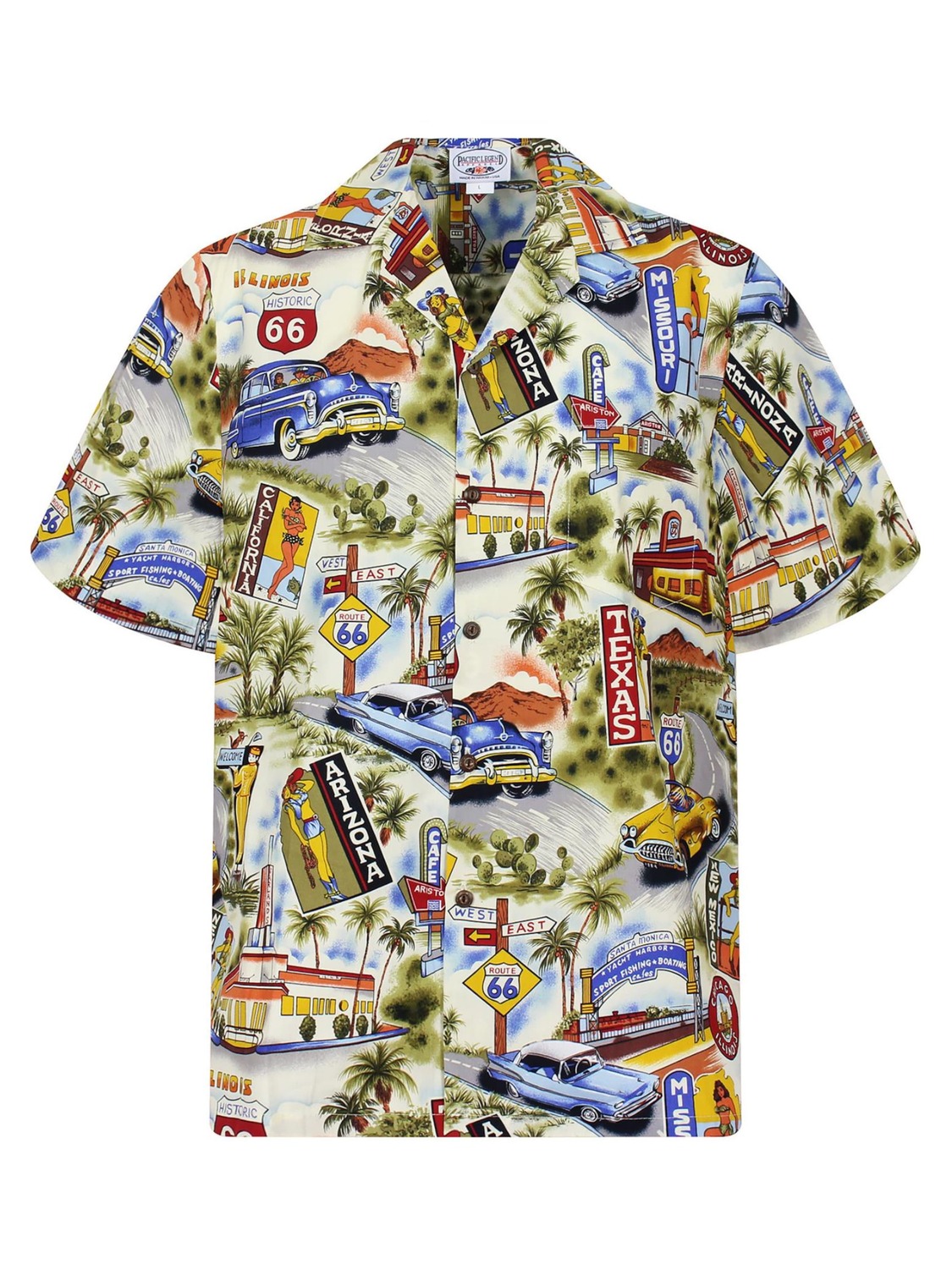 

Pacific Legend Рубашка на пуговицах Regular fit 'Texas Arizona' в бежевом цвете