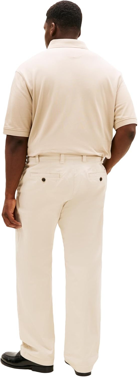 Мужские брюки-чиносы Tommy Hilfiger из эластичного хлопка для больших и высоких мужчин, классический крой, Sand Khaki — фото 4