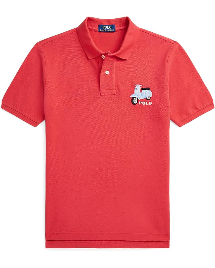 

Поло Polo Ralph Lauren Kids Scooter-Embroidered Cotton Polo Shirt, цвет Starboard Red