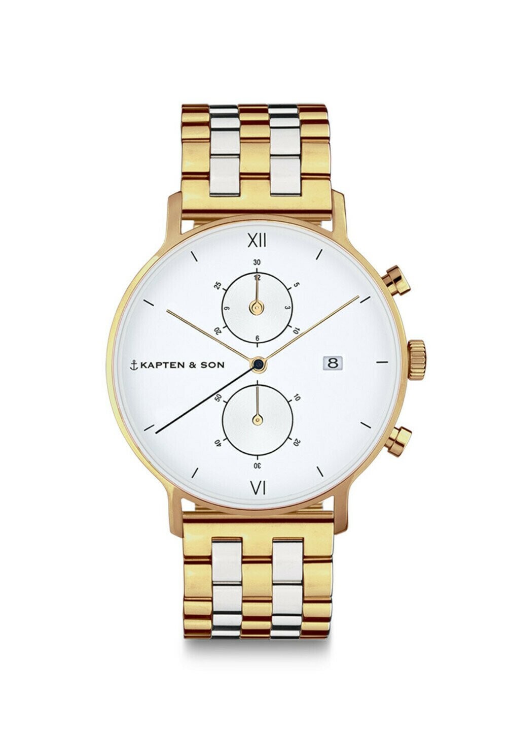 

Часы CHRONO SMALL Kapten & Son, цвет gold silver coloured white