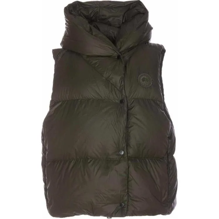 Жилет с логотипом на накладке Canada Goose, зеленый