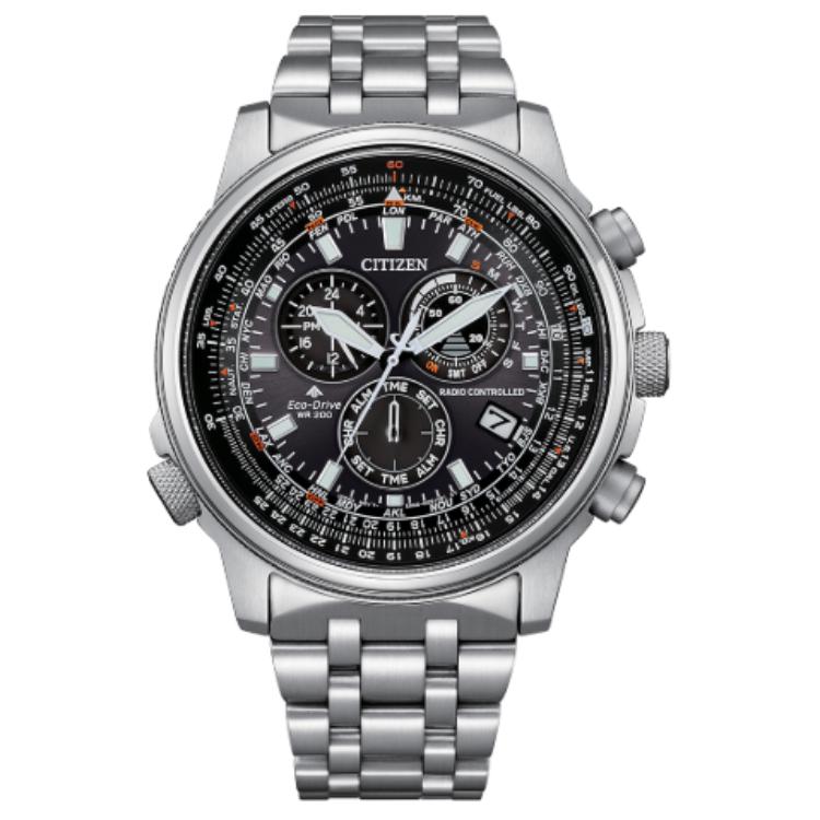 

CITIZEN Часы PROMASTER Series Solar Quartz Movement Stainless Steel Strap Watch Unisex Black Dial, Black Dial