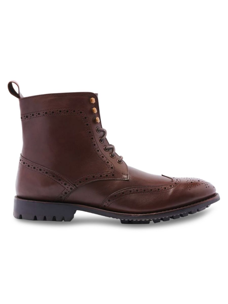 

Кожаные оксфордские ботинки Grant Brogue с заклепками Anthony Veer, коричневый