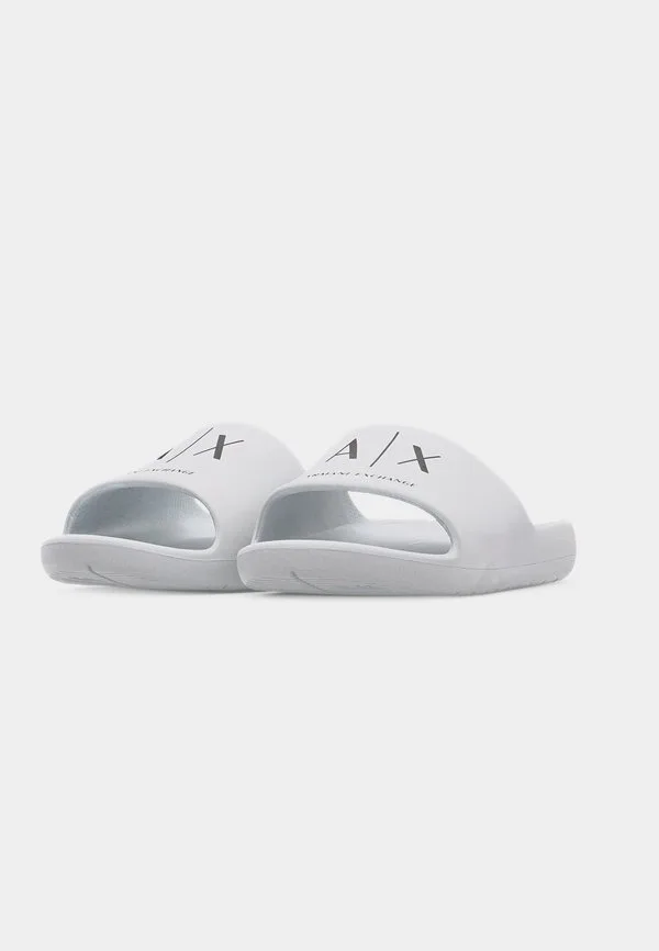 Пузырьковые мулы Armani Exchange, Optic White/Black — фото 3