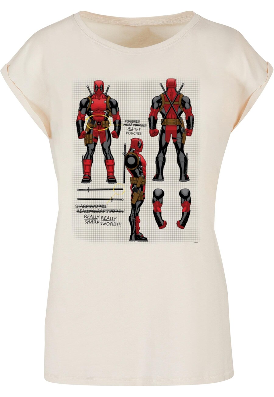 

Рубашка ABSOLUTE CULT Deadpool - Action Figure Plans, песочный
