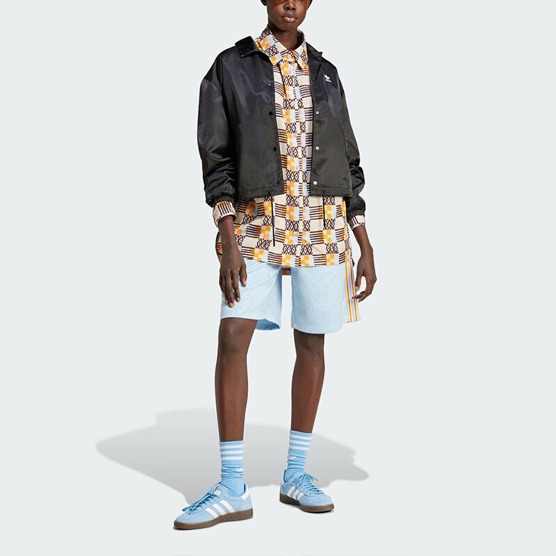 Повседневные шорты 80-х женские розовые и синие Adidas Originals — фото 2