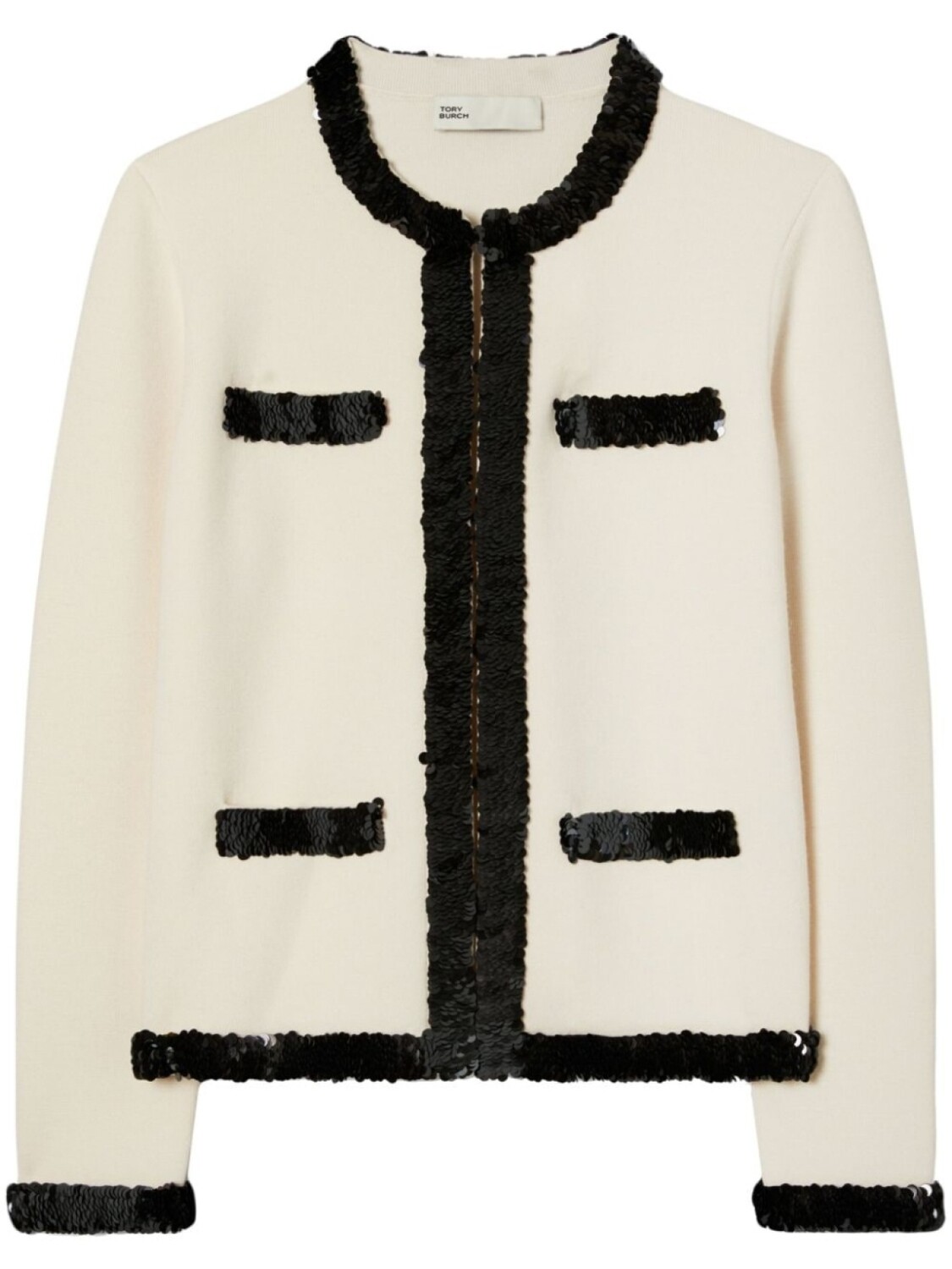 

Tory Burch кардиган Kendra с пайетками, белый
