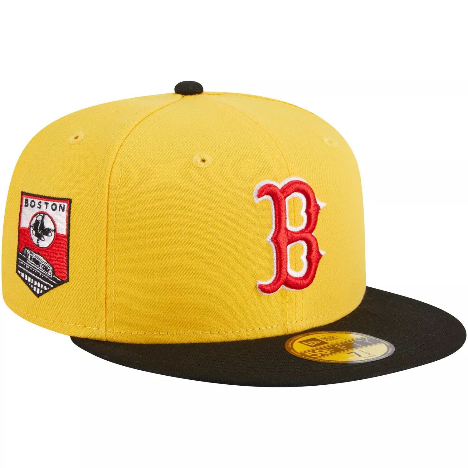 

Мужская облегающая шляпа New Era желтого/черного цвета Boston Red Sox 59FIFTY