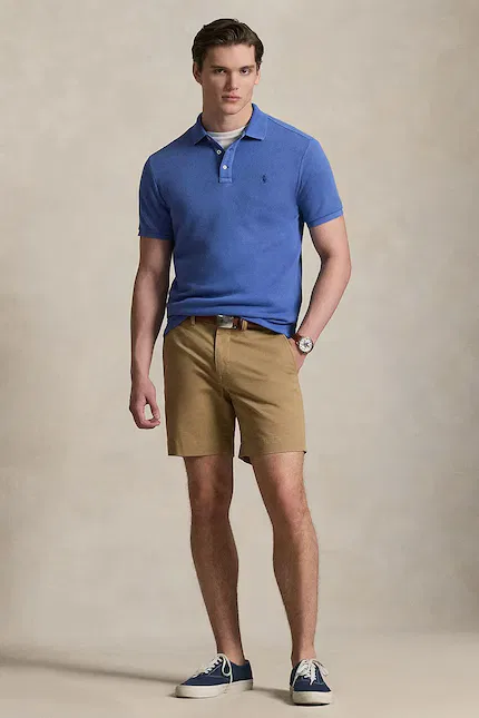 Поло из эластичного хлопка Polo Ralph Lauren, синий — фото 3