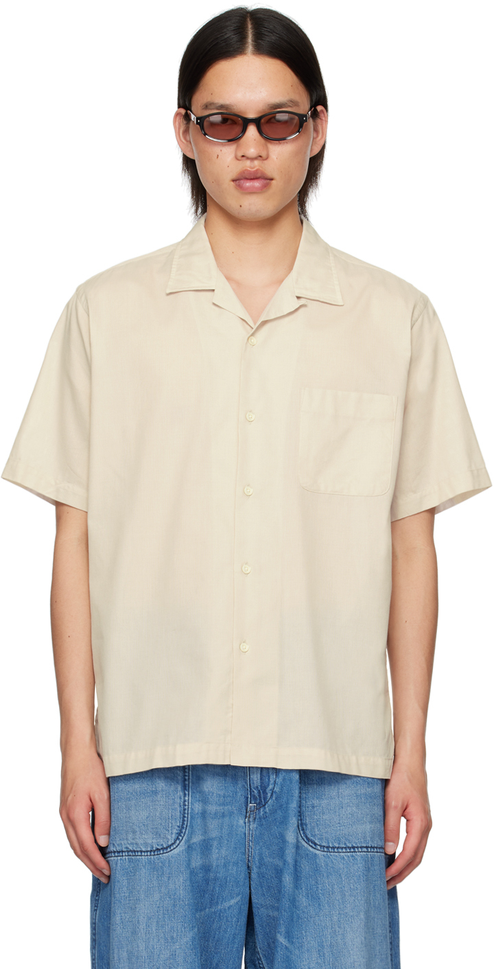 

Рубашка Off-White с открытым воротником nanamica, Natural