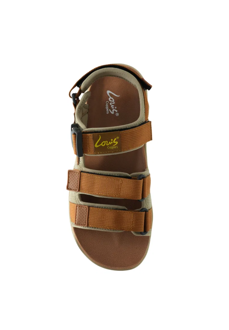 Мужские сандалии, slip-on, искусственная кожа, модель 260141281 Louis Cuppers, коричневый — фото 4