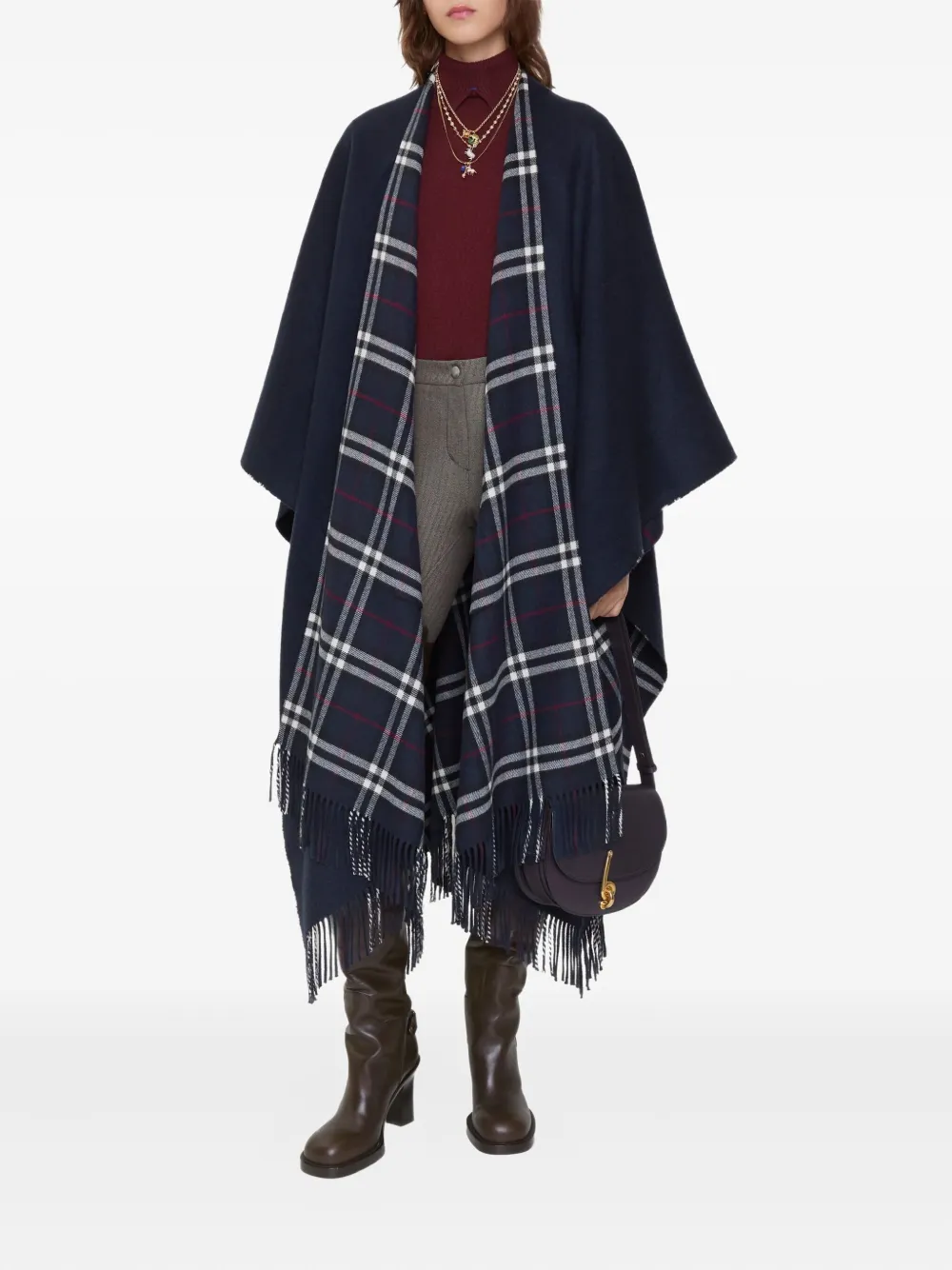 Накидка Burberry, женская, синий — фото 2