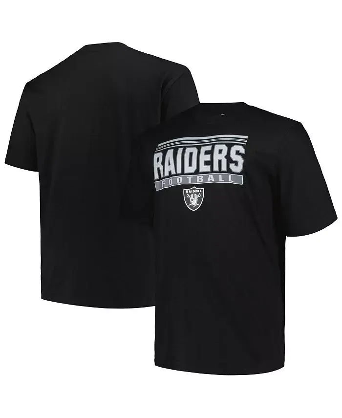 

Мужская черная футболка Big Tall Pop с логотипом Las Vegas Raiders Fanatics