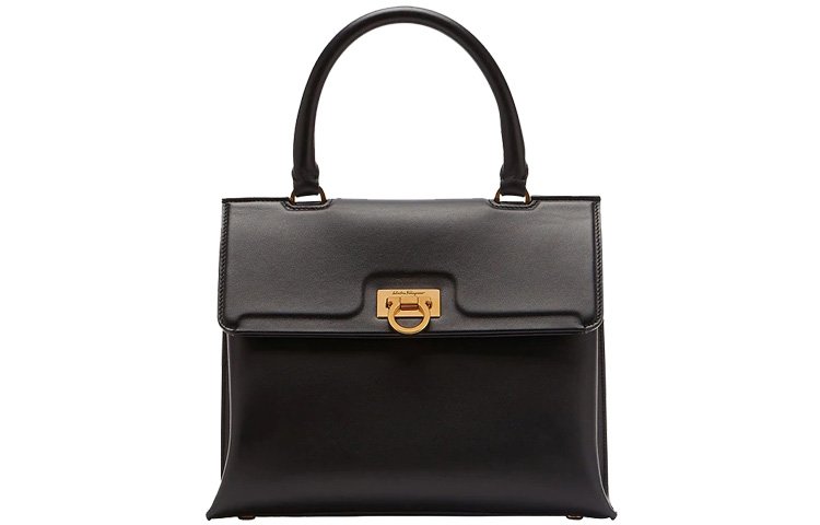 

Сумка через плечо из телячьей кожи FERRAGAMO женская черная