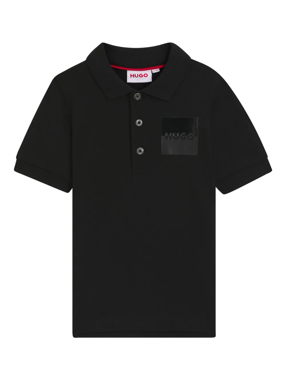 

Рубашка поло с логотипом Hugo Kids, черный