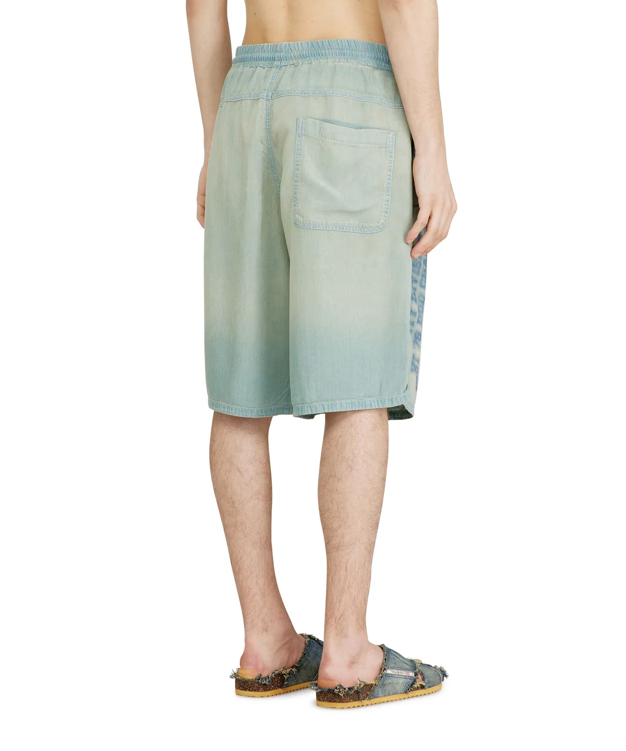 Шорты джинсовые Diesel D-ENIMOS-SHORT-S2 из лиоцелла, светло-индиго — фото 3