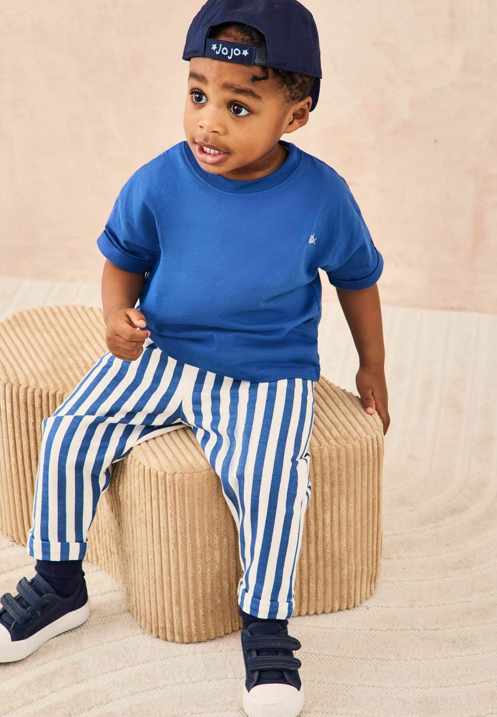Базовая футболка REGULAR FIT-STRIPE JOGGERS SET JoJo Maman Bébé, синий — фото 2