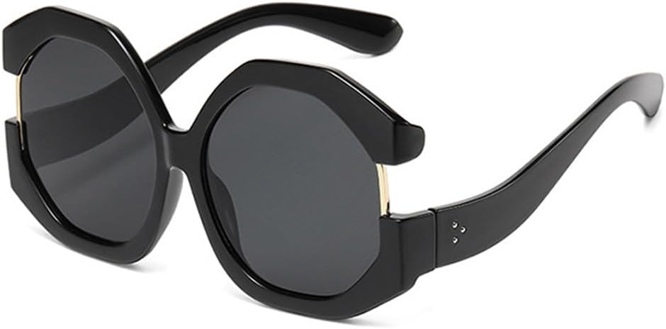 

Солнцезащитные очки Polygon Square для женщин, большие, в стиле ретро, ​​с заклепками; солнцезащитные очки с градиентным переходом цвета для мужчин, защита от ультрафиолета UV400 LANGSER, Black Grey