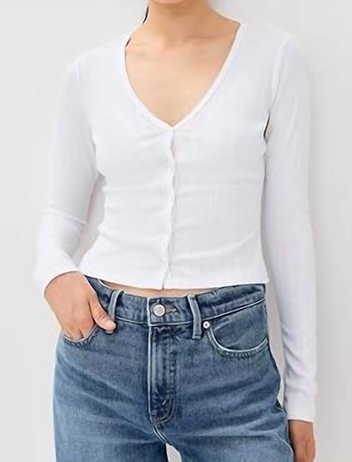 

Кардиган с ажурной вязкой белый GOOD AMERICAN