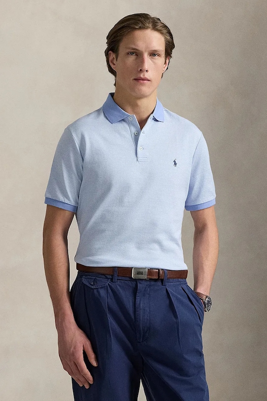 

Хлопковая поло Polo Ralph Lauren, синий