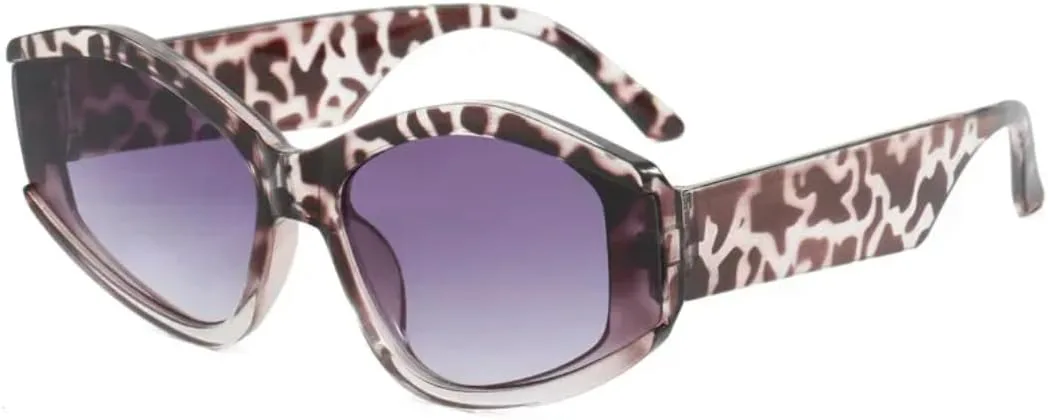 

Популярные модные солнцезащитные очки «кошачий глаз» для женщин, винтажные желтые градиентные очки с защитой от УФ-излучения для мужчин SZVVBKK, Leopard Transparent