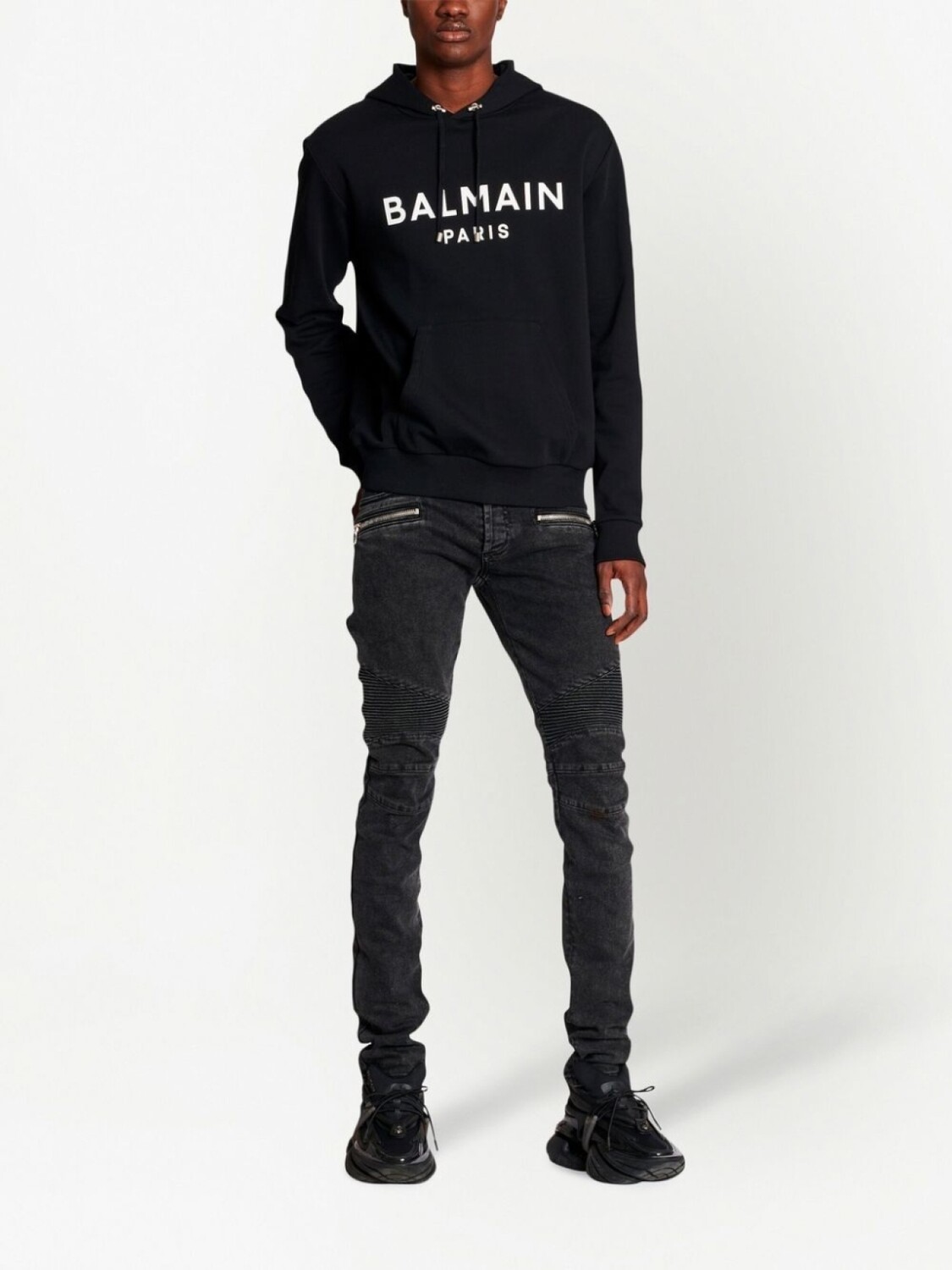 

Balmain худи с логотипом, черный