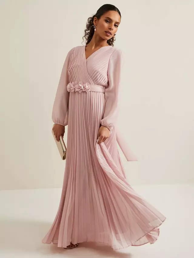 

Платье Phase Eight Petite Alecia Pleated Maxi, цвет antique/rose