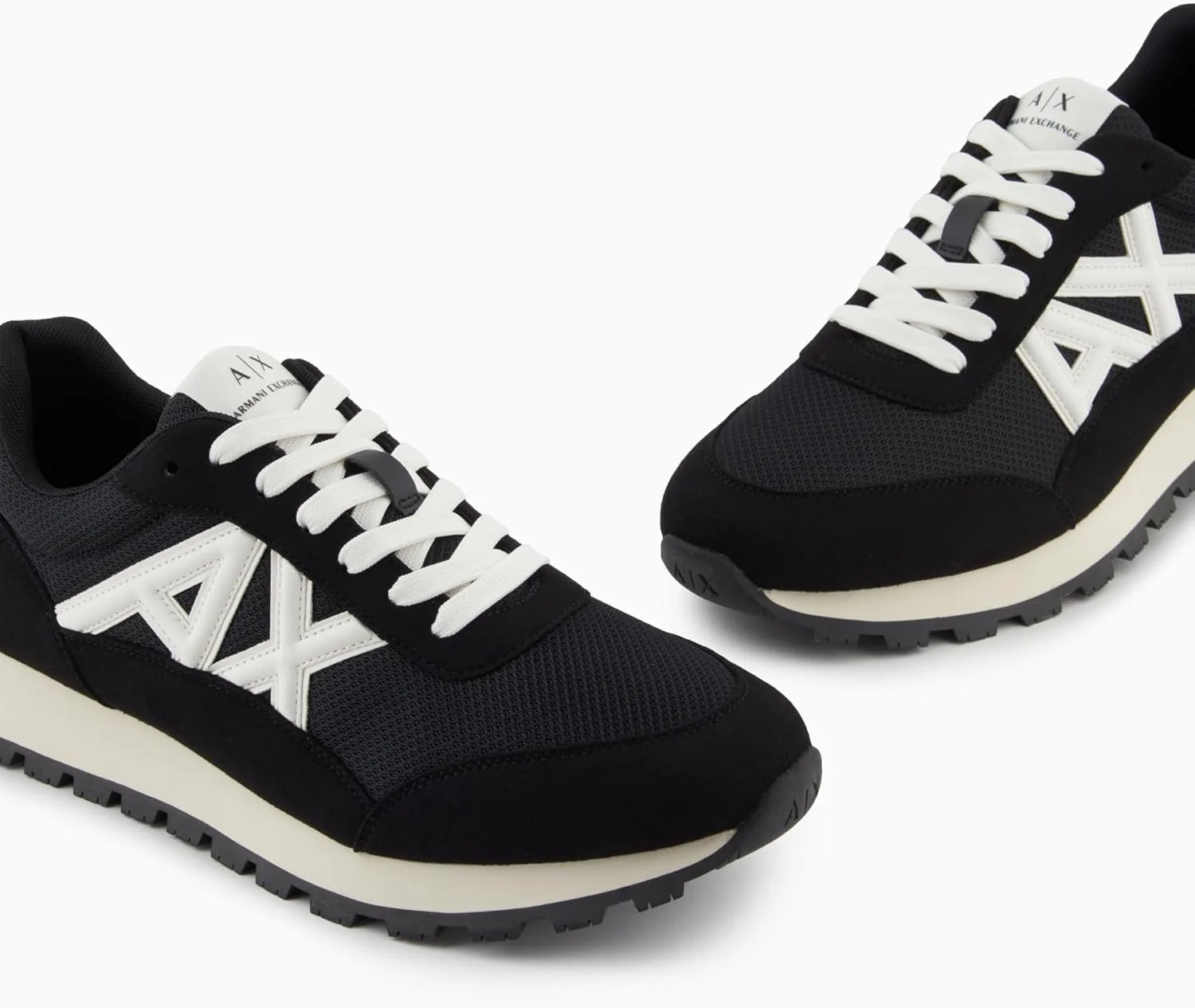 Кроссовки Armani Exchange Essential Drop Mesh Details для мужчин, белый/черный — фото 2