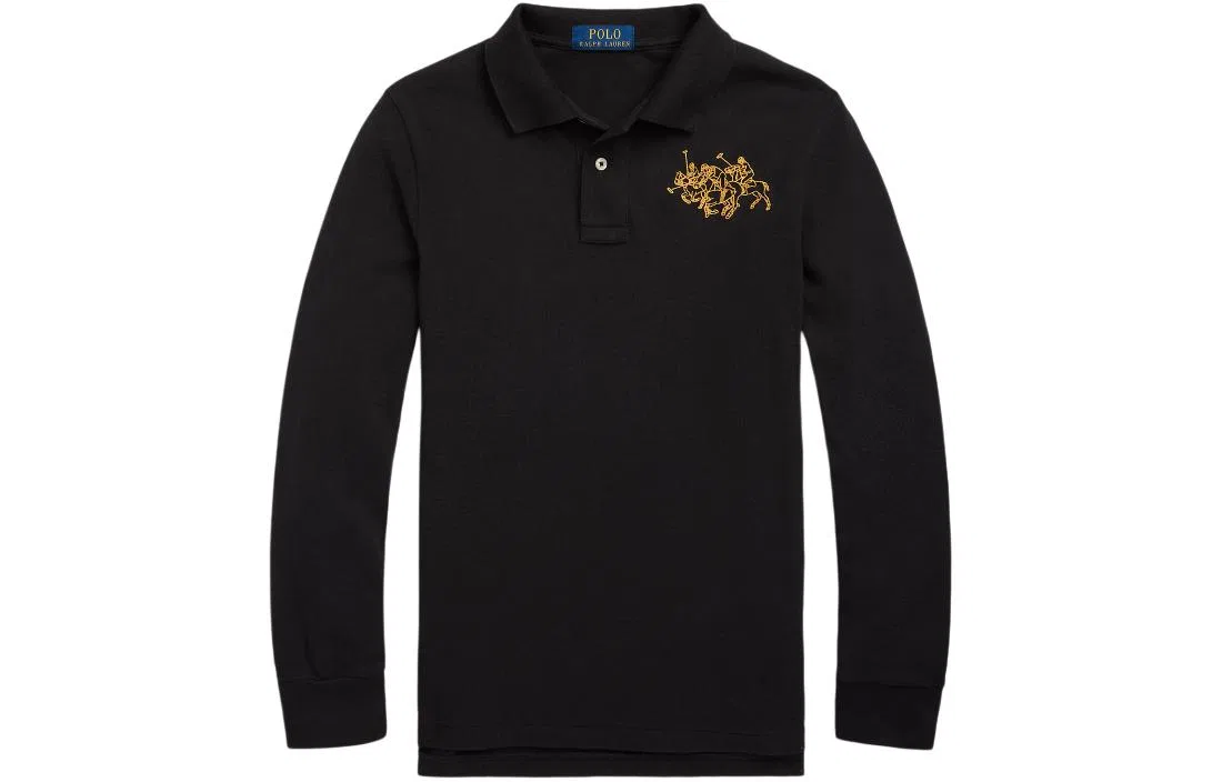 Футболка-поло черная Polo Ralph Lauren Kids