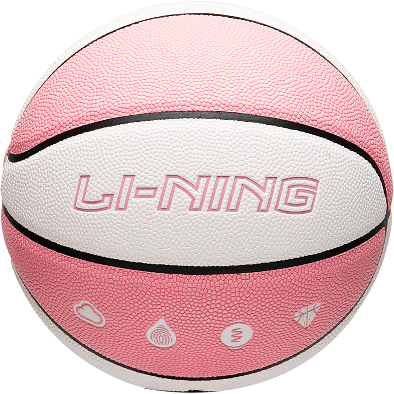 

LINING Баскетбольный мяч PU розовый/белый размер 6 тренировочный unisex