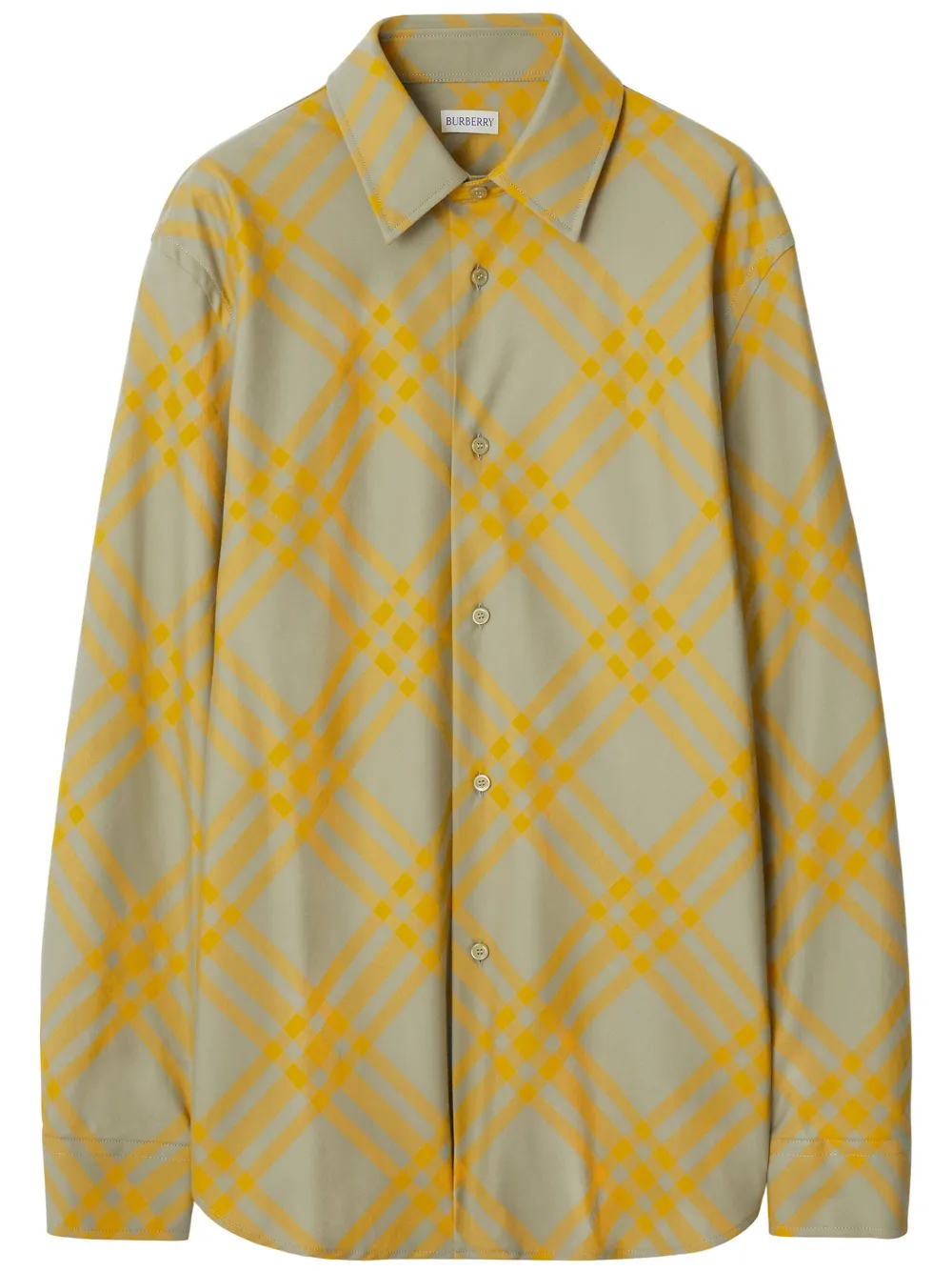 

Рубашка в клетку BURBERRY, серый