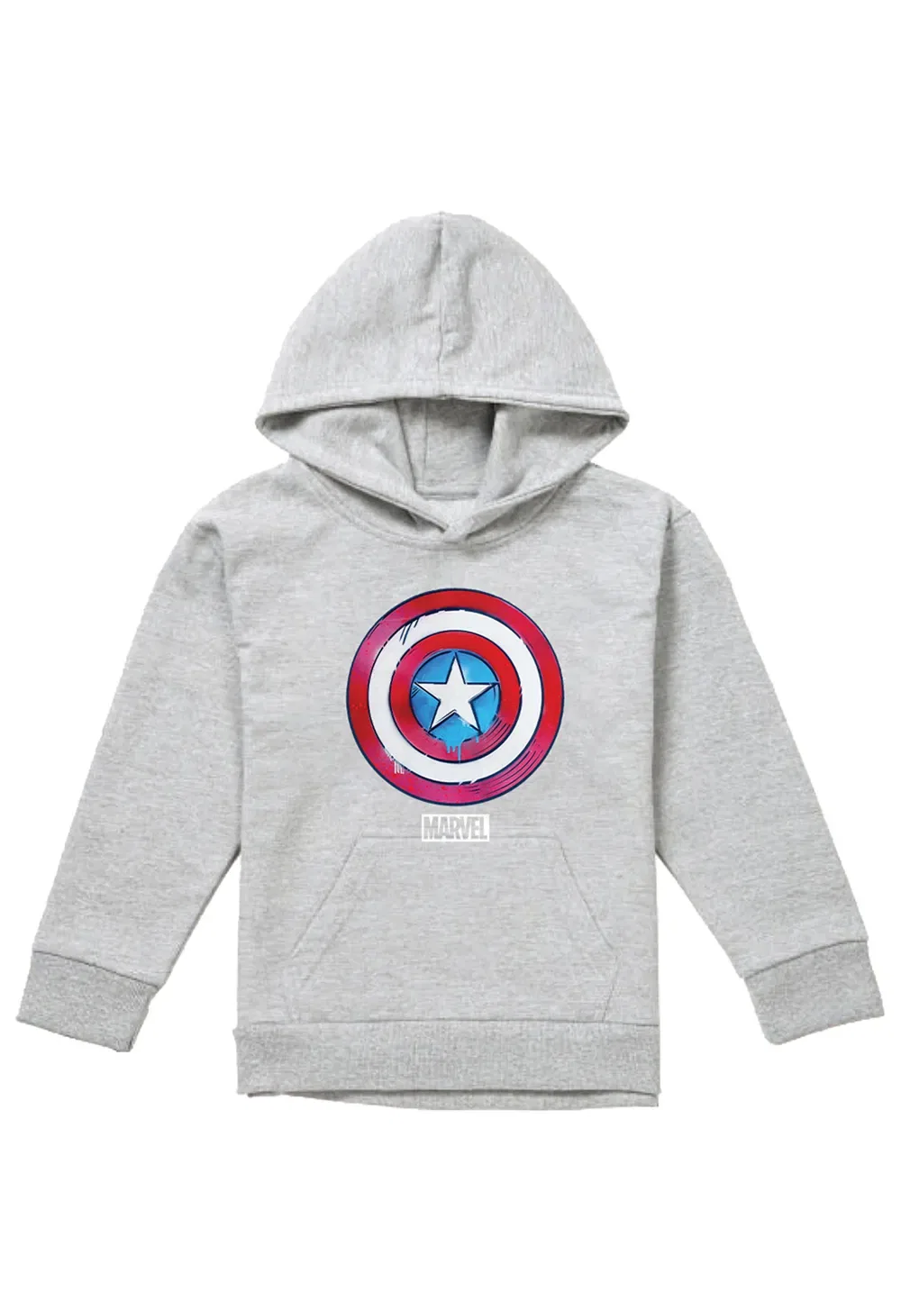 Детская толстовка Marvel Captain America Drip Shield, серый
