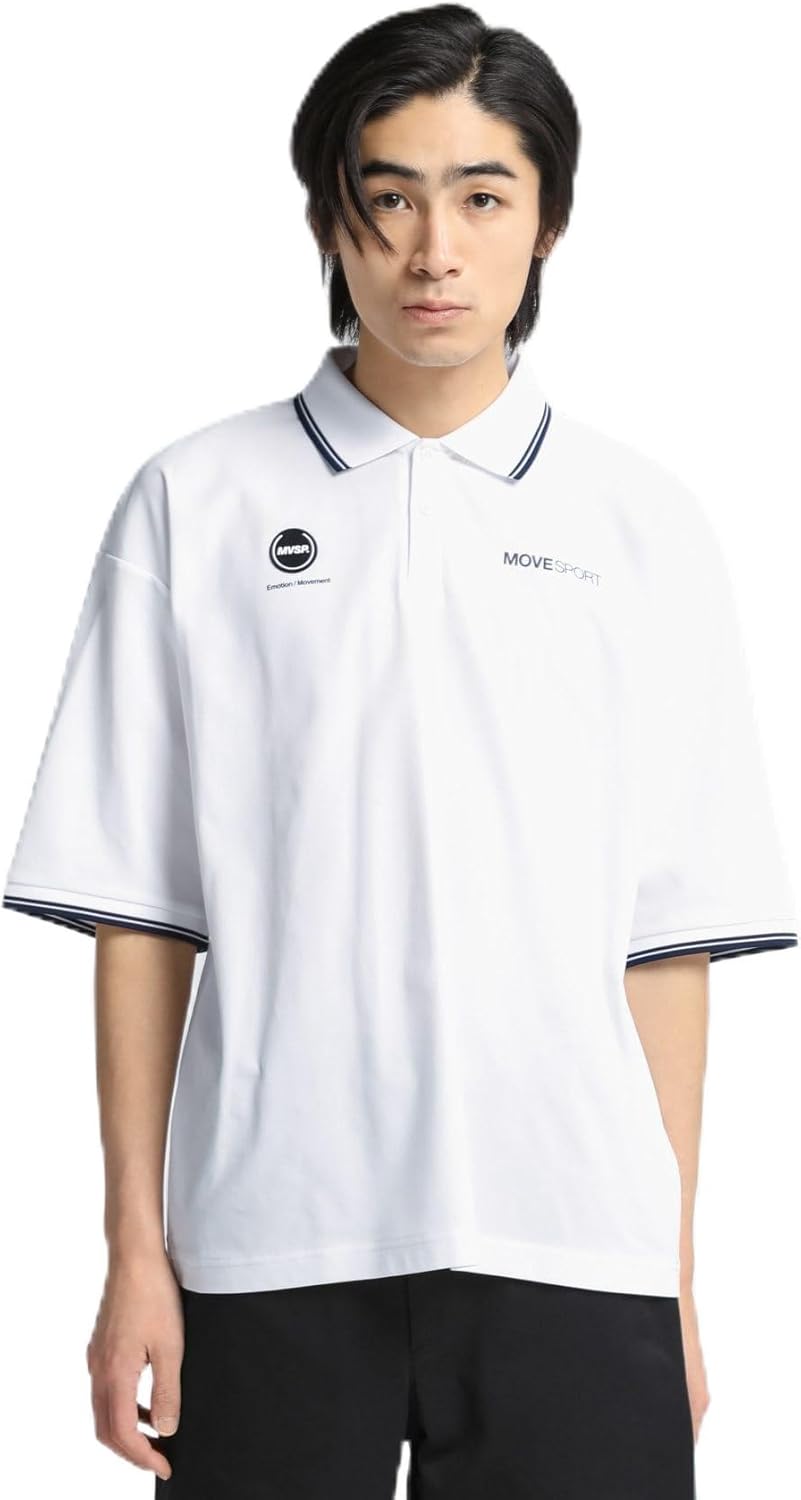 

Футболка-поло Move Sports Descente SFTECH с солнцезащитным эффектом, на подкладке, эластичная, влагоотводящая, защита от УФ-излучения (UPF 50+), мужская Movesport, белый