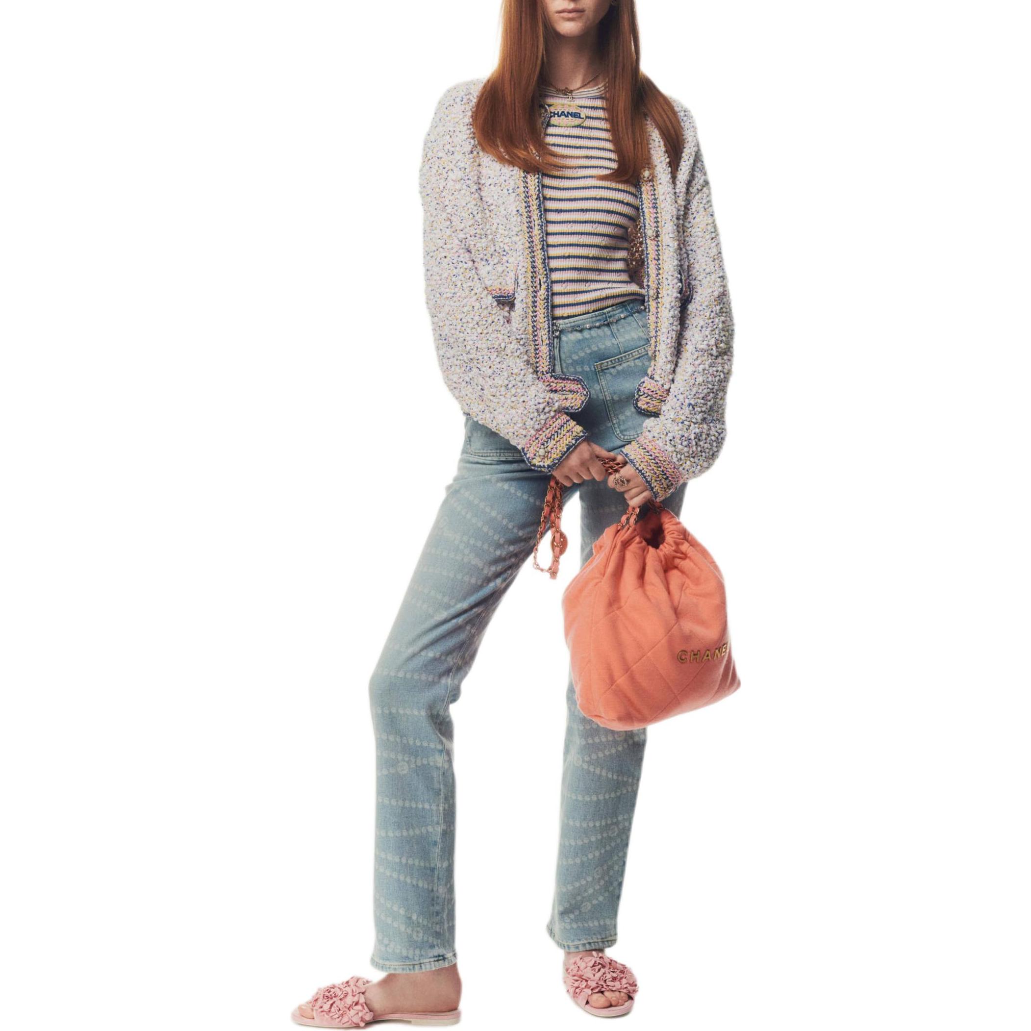 

CHANEL 25P джинсы женские светло-голубые