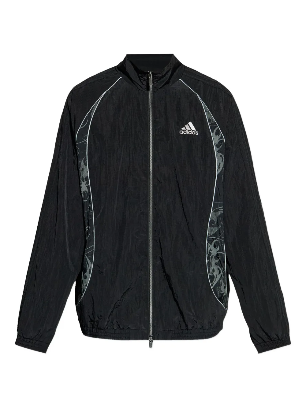 

Спортивная куртка с вышитой графической панелью adidas, черный