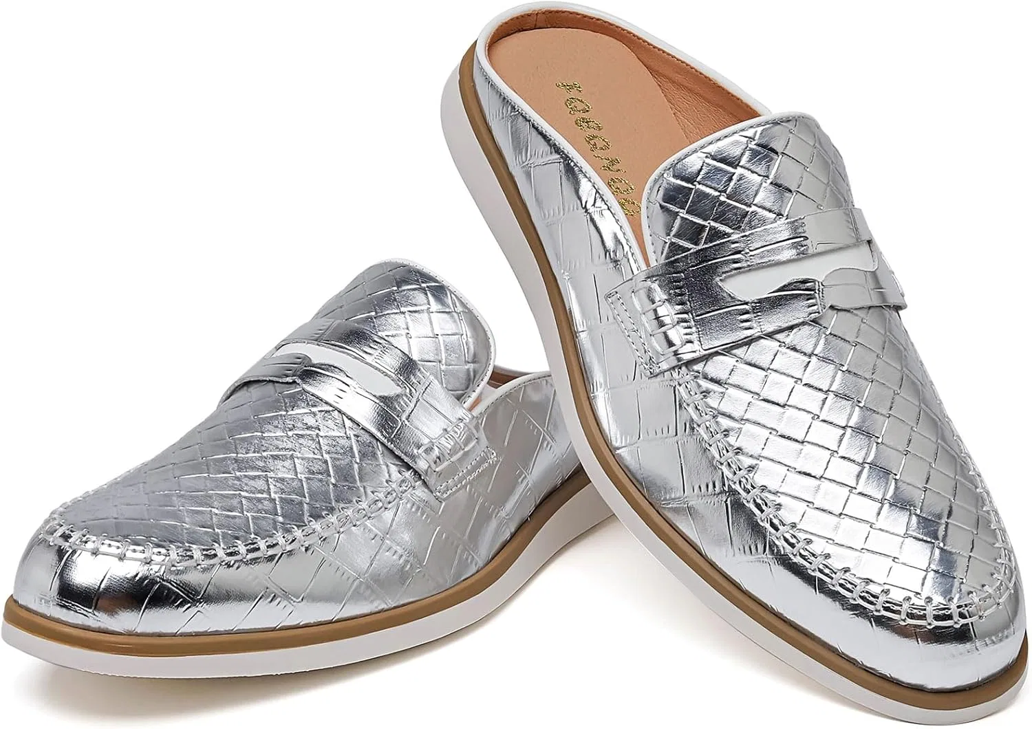 Лоферы без задника, дышащие, Silver FQEQNQG