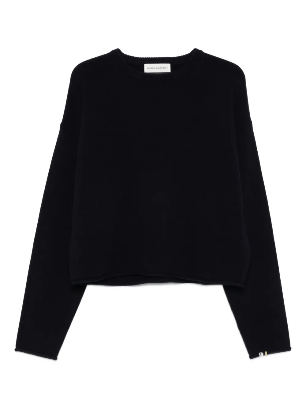 

Укороченный свитер с круглым вырезом extreme cashmere, синий