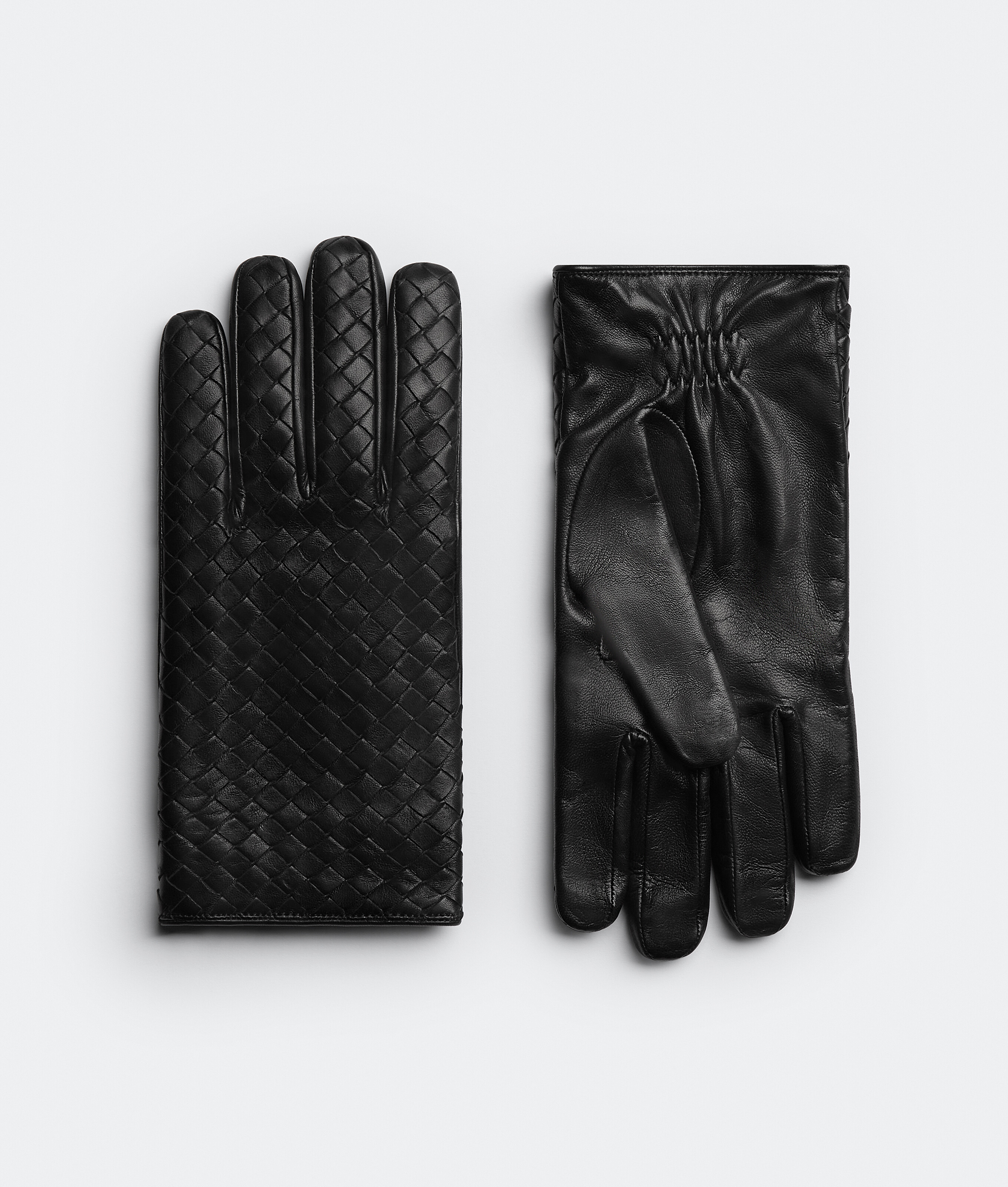 

Перчатки из кожи Intrecciato Bottega Veneta, черный